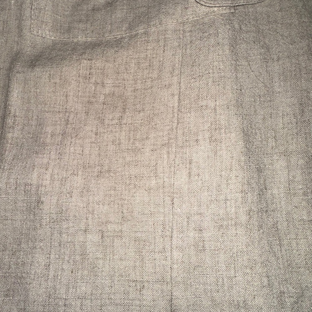 Primark Linen Blend Button Front Midi Dress Beige Tie Waist Cami Size 10‎ - Picture 4 of 6